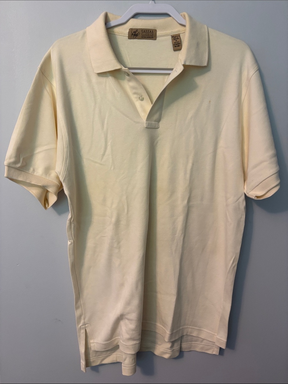 Lord & Taylor Men's Light Cream Polo Shirt